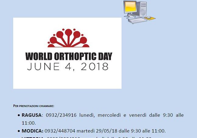 “World Orthoptic day” a Ragusa