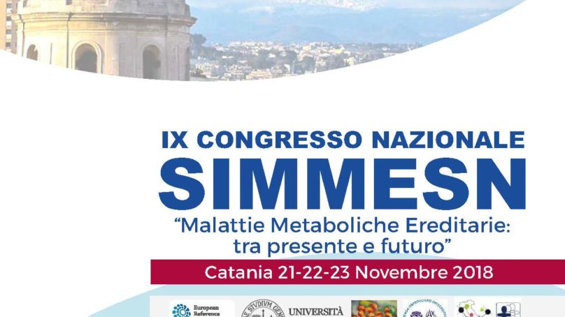 Dal 21 al 23 Novembre a Catania il Congresso SIMMESN